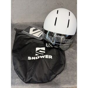 Ski Helmet with Goggles, 2-in-1 Snowboard Helmet and Visor Goggles Combo